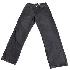 Levi's Silver‎ Tab Stay Loose Jeans Women 26x28 Black Denim Baggy Dark Wash 90s